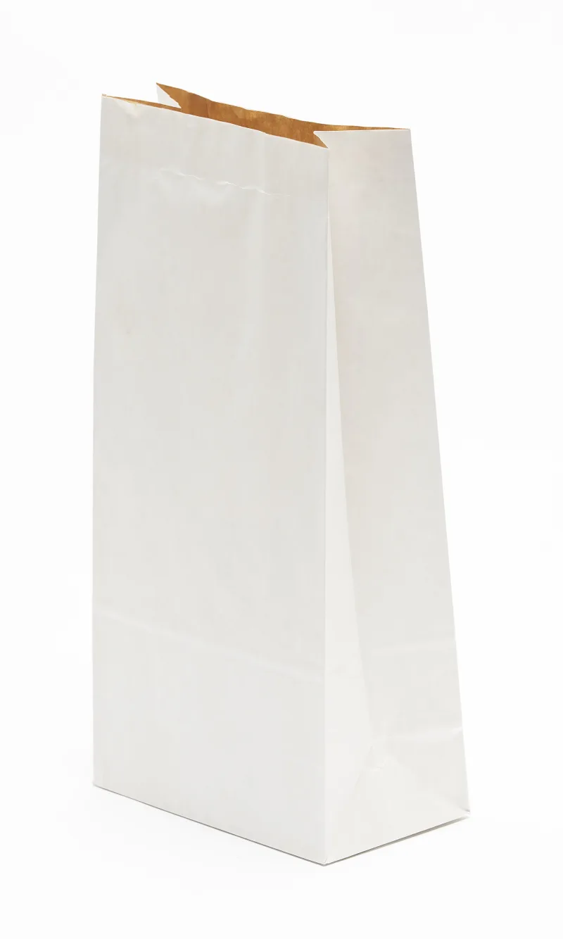 Fehér-barna kétrétegű papírzacskó 5 kg+
