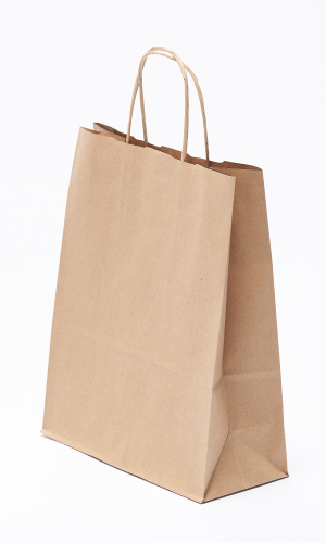 Barna Sodrottfüles Papírtáska 22x10x28
