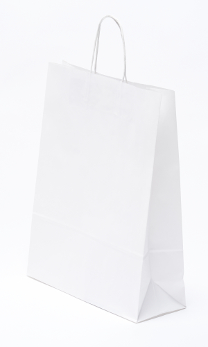 Fehér Sodrottfüles Papírtáska 32x12x41